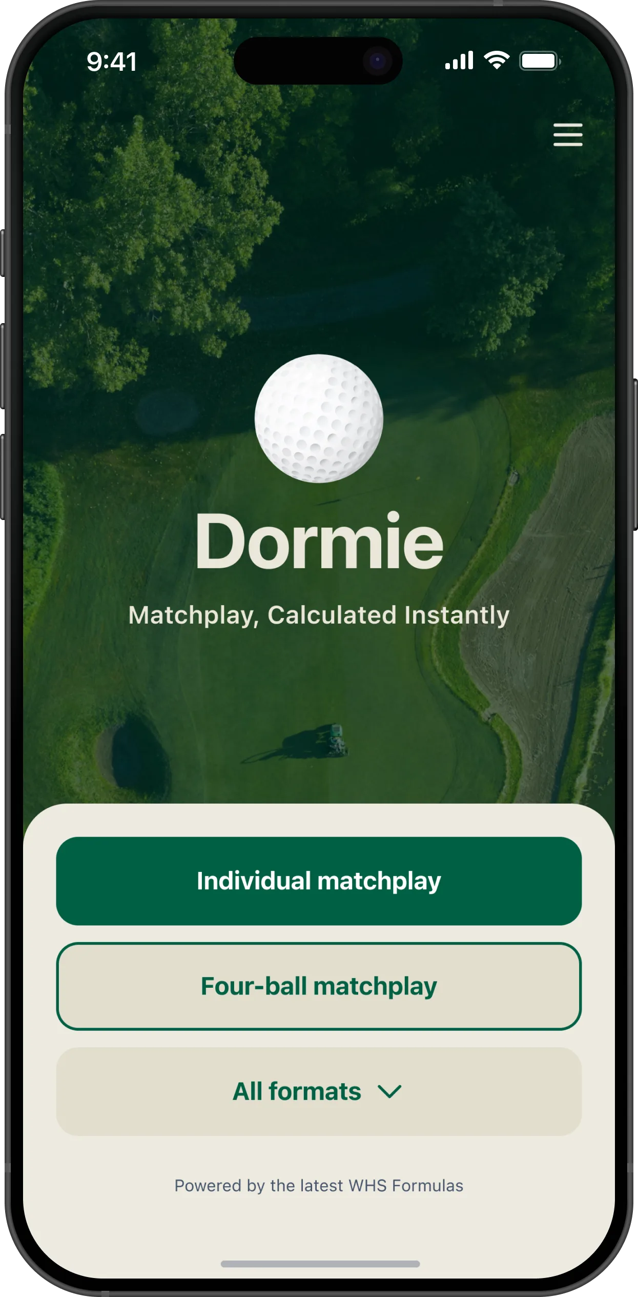 Dormie home screen